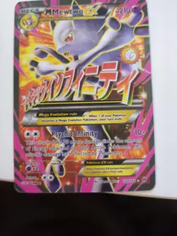 Pokemon Mega Mewtwo EX Full Art TCG Card XY Breakthrough 160/162 LP/MP 2016 TCG - Image 1