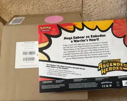 Pokemon TCG Mega Evolution Ascended Heroes Mega Emboar EX Box - NEW , box ripped - Image 4