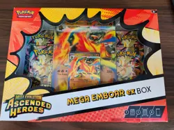 Pokemon TCG: Mega Evolution Ascended Heroes Mega Emboar EX box Sealed - Image 1