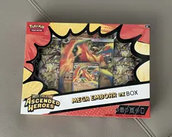 Pokemon TCG Mega Evolution Ascended Heroes Mega Emboar ex Box NEW & Sealed UK - Image 1