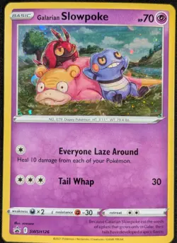 Galarian Slowpoke Black Star Promo Cosmos Holo Pokemon Card SWSH126 (NM) - Image 1