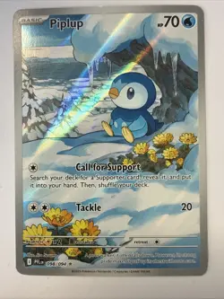 Full Art PIPLUP Card • ILLUSTRATION RARE 098/094 • Pokemon ME: Phantasmal Flames - Image 1