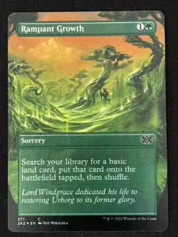 1x MTG Rampant Growth (Borderless, Foil) - Double Masters 2022 (2X2) #371 - Image 1
