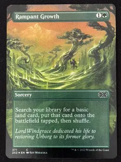 1x MTG Rampant Growth (Borderless, Foil) - Double Masters 2022 (2X2) #371 - Image 3