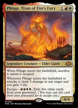 Magic The Gathering MTG PHLAGE, TITAN OF FIRE'S FURY Modern Horizons 3 NM - Image 1