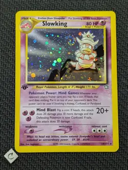 Slowking 14/111 - 1st Edition Neo Genesis Holo Rare Pokemon TCG LP Swirl - Image 1