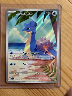 Pokemon TCG Destined Rivals Misty's Lapras Full Art Holo Card 194/182 - Image 1