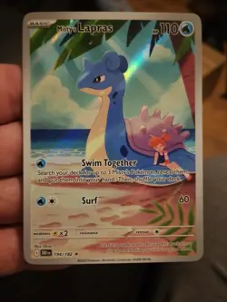 Pokemon TCG Misty's Lapras Destined Rivals 194/182 Fresh Art Rare - Image 1