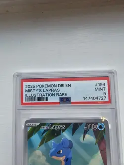 Pokemon TCG Misty's Lapras 194/182 Destined Rivals Illustration Rare Card PSA 9 - Image 2