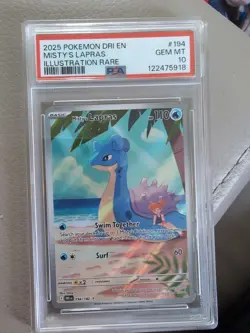Pokemon TCG Misty's Lapras Destined Rivals 194/182 PSA 10 - Image 1