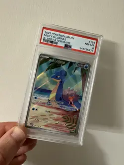 Pokemon TCG Misty's Lapras Destined Rivals Illustration Rare 194/182 PSA 8 - Image 1