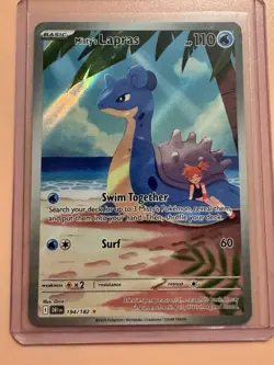 Pokemon TCG Misty's Lapras Destined Rivals 194/182 Art Rare Card - Image 2