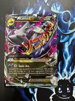 M Mega Latios EX 59/108 Roaring Skies Ultra Rare Holo Pokemon Card LP - Image 1