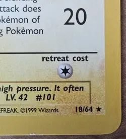 Vintage Pokemon TCG Jungle WoTC Electrode LP Rare Card #18/64 LP Excellent - Image 4