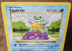 Vintage Pokemon Shadowless Base Set WoTC Squirtle Card #63/102 - Image 2