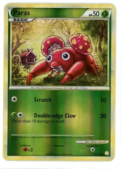 Paras Reverse Holo 76/123 HeartGold & SoulSilver Pokemon Card - Image 1