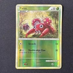 Paras Reverse Holo 76/123 HeartGold & SoulSilver Pokemon Card - Image 2