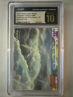 Future Looks Bright Pokemon Topps First Movie 41 CGC Pristine 10 Pop 3 - Image 1