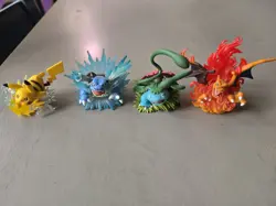 Pokemon Figures Red Blue 20th Anniversary Collection Lot of 4 Pikachu Charizard - Image 1