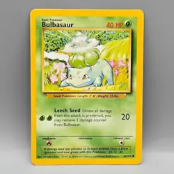Bulbasaur 1999 Pokemon #44/102 Base Set WOTC Vintage - Image 1