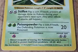 Vintage Pokemon WoTC Shadowless Lot - Kakuna 33, Beedrill 17/102 - 2 Cards LP - Image 3