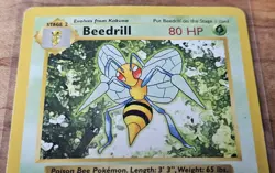 Vintage Pokemon WoTC Shadowless Lot - Kakuna 33, Beedrill 17/102 - 2 Cards LP - Image 4