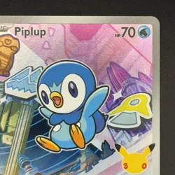 Pokemon First Partner Illustration Rare Piplup (MEP 042) 30th Anniversary-NM - Image 2