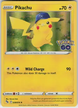 Pikachu (28) Holofoil Pokemon GO 028/078 - Image 1