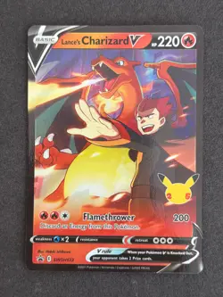 Pokemon TCG Lance’s Charizard V SWSH133 Celebrations Black Star Promo NM-MT - Image 1