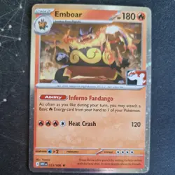 Emboar Cosmos Holo Pokemon Prize Pack Series 8 Promo Pokemon MINT WHT 013/086 - Image 1