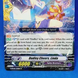 Dudley Cheers, Linda G-BT09/038EN Rare Cardfight Vanguard Bushiroad Card - Image 4