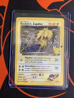 Pokemon Rocket's Zapdos 15/132 Celebrations Classic Holo Promo Card English - Image 5