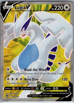 Lugia V (Full Art) 185/195 SWSH12: Silver Tempest - Pokemon Card - NM - Image 1