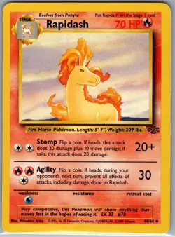 Rapidash 44/64 Non Holo Jungle - Pokemon Card - LP - Image 1