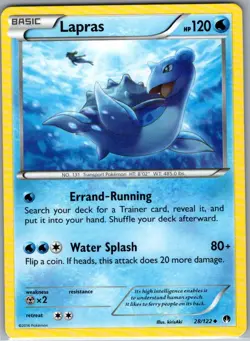 Lapras 28/122 Non Holo XY - BREAKpoint - Pokemon Card - LP - Image 1