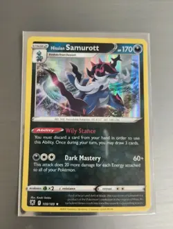Hisuian Samurott 100/189 Swsh10: Astral Radiance Reverse Holo NM/LP Card - Image 1
