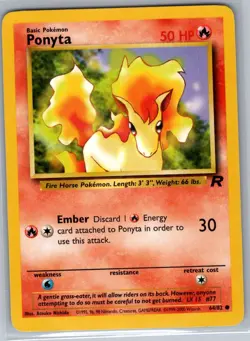 Ponyta 64/82 Non Holo Team Rocket - Pokemon Card - NM - Image 1