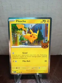 2024 Pokemon TCG Pikachu Trick Or Trade Cosmos Holo Card 28/91 - Image 2