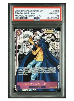 One Piece Card Game Trafalgar Law Comipara OP05-069 PSA 10 New Era Rare - Image 1