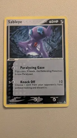 Sableye 31/110 Non Holo Rare Pokemon Card Ex Holon Phantoms - Image 1