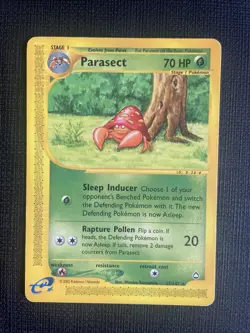 Parasect 27/147 Rare Aquapolis Non Holo Pokemon Card MP - Image 1