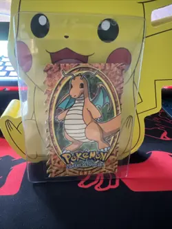 1999 Topps Pokemon #149 Dragonite Die Cut Blue Logo 12+ Black Regular Card - Image 1