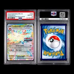 ✨ PSA 10 GEM MINT ✨ Prismatic Evolutions Surprise Box Stamp Leafeon EX 006/131 - Image 4