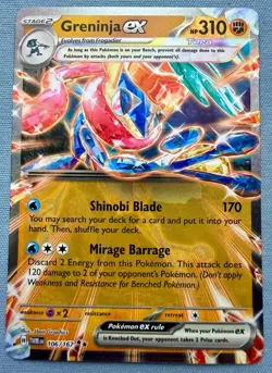 Greninja ex #106/167 - NM - Pokemon TCG: Twilight Masquerade Double Rare - Image 1