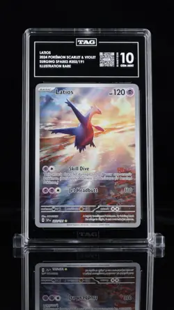 2024 Pokemon Latios 203/191 TAG 10 Gem Mint HIGH RANK💎 Surging Sparks IR - Image 1