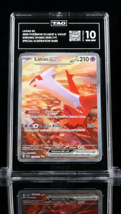 Pokemon Latias ex Special Illustration Rare Full Art 239/191 Tag Gem Mint 10 - Image 1