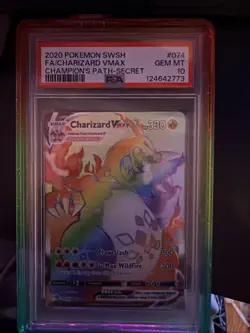 CHARIZARD VMAX 2020 Pokemon #74/73 PSA 10 GEM-MINT Champion's Path SECRET Rare - Image 1