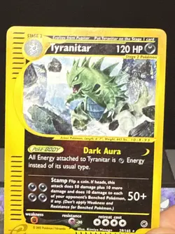Pokemon Card Tyranitar 29/165 Reverse Holo Expedition Base Set Light Play - Image 2