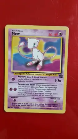 Pokemon Card Mew #8 Black Star Promo WOTC Vintage Non-Holo Rare - Image 1