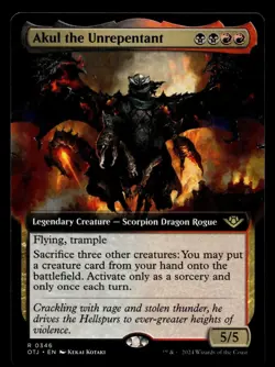 Akul the Unrepentant (Extended Art) #346 MTG Outlaws of Thunder Junction M/NM X1 - Image 1